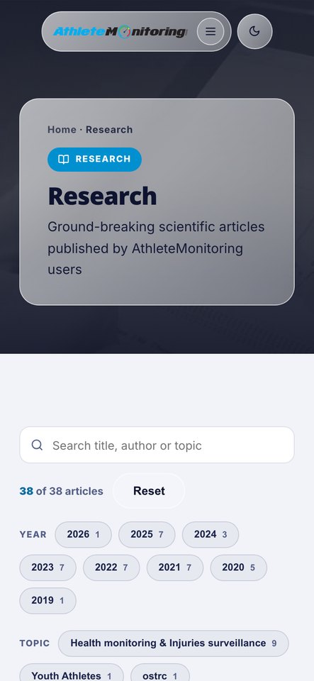 New research page on a phone