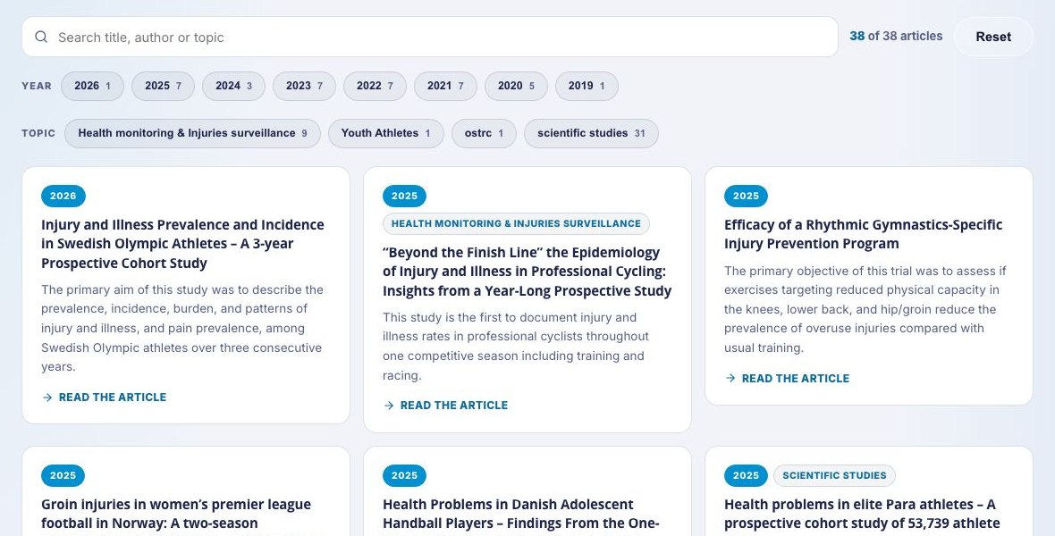 New research page: studies as cards with search and filters